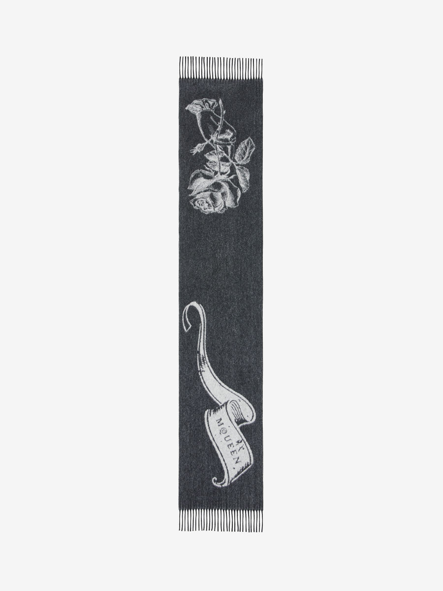 ALEXANDER MCQUEEN - McQueen Tattoo Scarf - Item 8357173642Q9860
